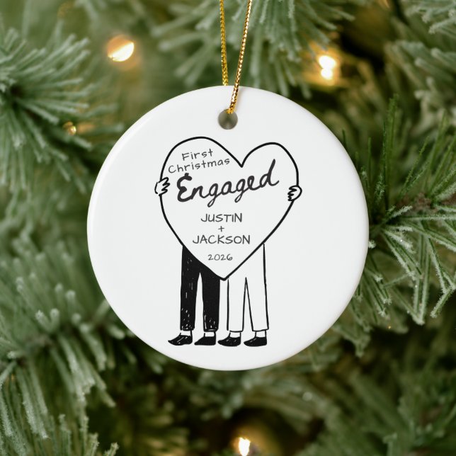 First Christmas Engaged Ornament (Tree)