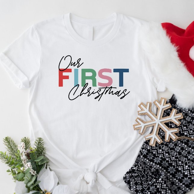 First Christmas Family Matching Women's White T-Shirt (Creator Uploaded)