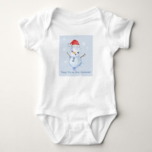 First Christmas for a baby Bodysuit (Front)