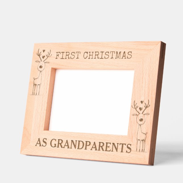 First Christmas, Fully Customizable Etched Frames (Left)