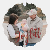 First Christmas grandparents photo script modern