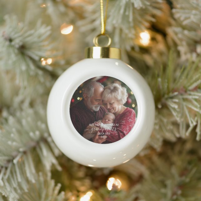 First Christmas Grandparents Tree Ornament Custom (Tree)