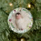 First Christmas Green Holiday Wreath Baby Photo