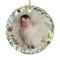 First Christmas Green Holiday Wreath Baby Photo