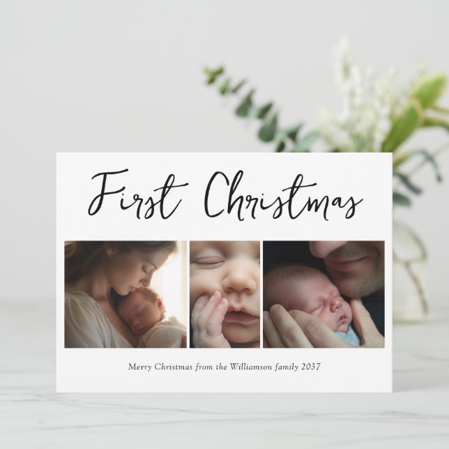 First Christmas Holiday Card (Standing Front)
