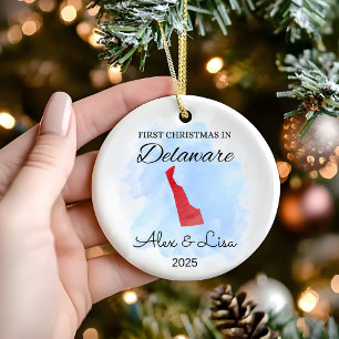 First Christmas in Delaware State Ornament
