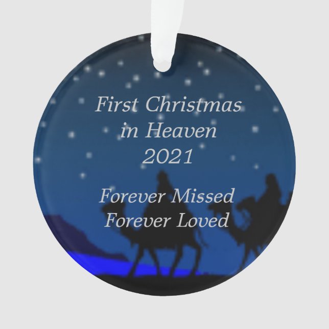 First Christmas in Heaven 2021 Picture Ornament (Front)