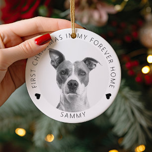 First Christmas In My Forever Home   Christmas Metal Ornament