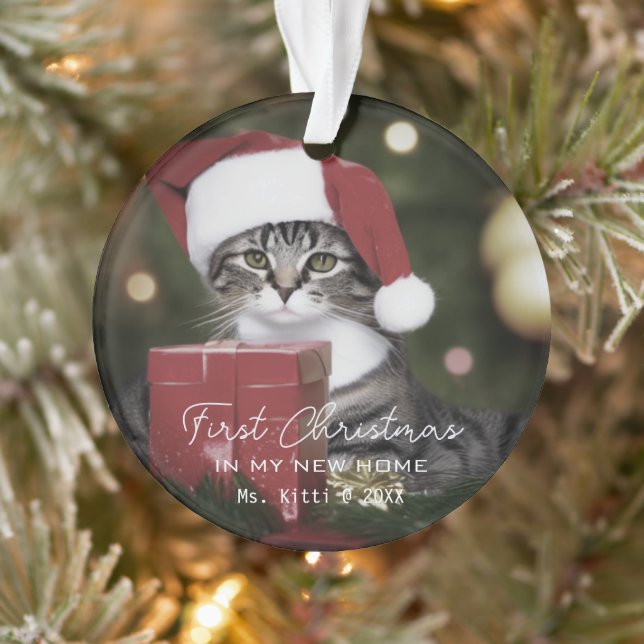 First Christmas In My New Home Cute Cat Pet Lovers Ornament (Tree)
