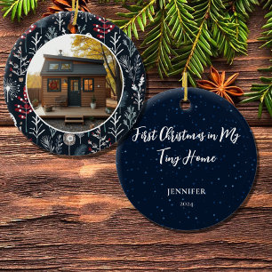 First Christmas in my Tiny Home photo Ceramic Ornament