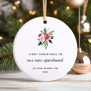 First Christmas in New Apartment   Elegant Ceramic Ornament