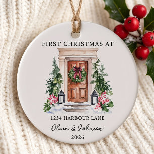 First Christmas In New Home Gift Ceramic Ornament
