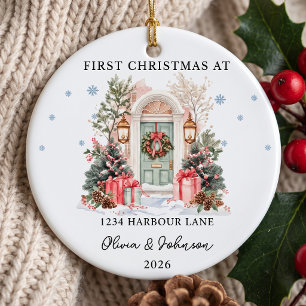 First Christmas In New Home Gift Ceramic Ornament