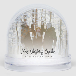 First Christmas in New Home Together Family Photos Snowglobe