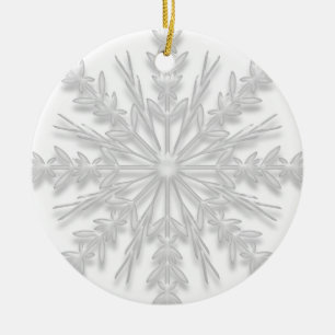 First Christmas in New Home White Snowflake Ceramic Ornament