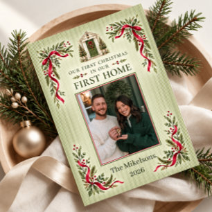 First Christmas in Our First Home Photo Holiday Card