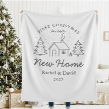 First Christmas in Our New Home” Blanket