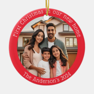 First Christmas in Our New Home. Ceramic Ornament