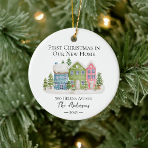 First Christmas in Our New Home Ceramic Ornament