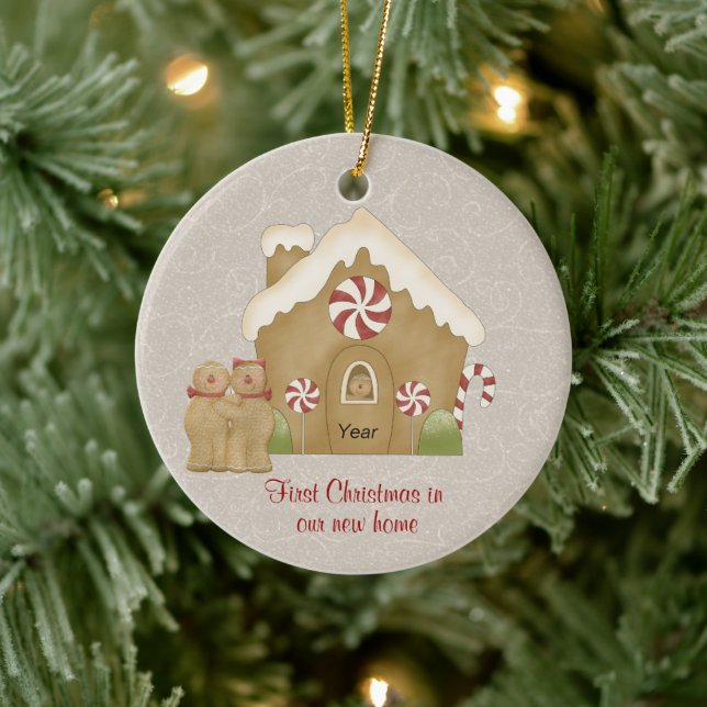 First Christmas in our New Home Ceramic Ornament (Tree)