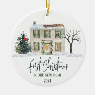 First Christmas in our New Home Ceramic Ornament
