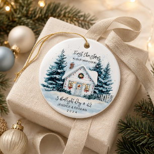 FIRST CHRISTMAS IN OUR NEW HOME CERAMIC ORNAMENT