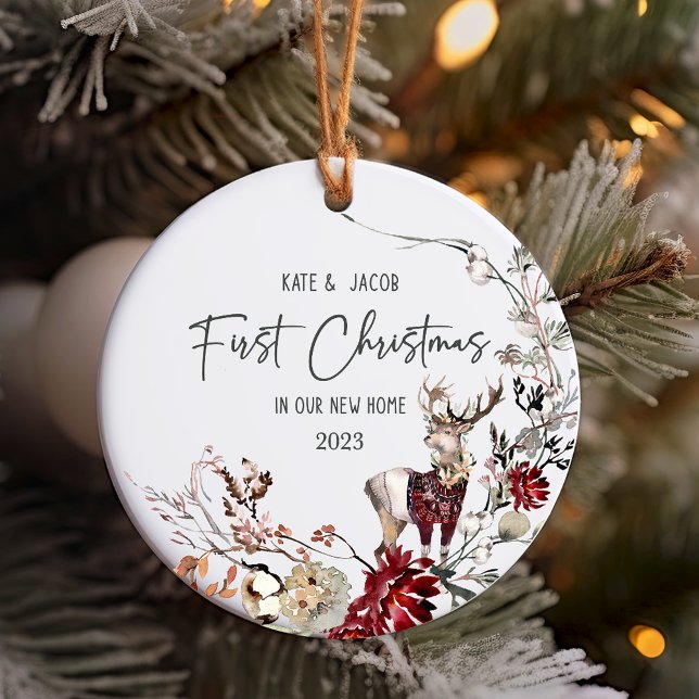 First Christmas in Our New Home Christmas Ornament (Our First Christmas in New Home Whimsical Ornament)