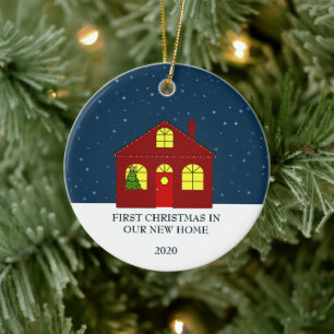 First Christmas in our new Home cute Ceramic Ornament