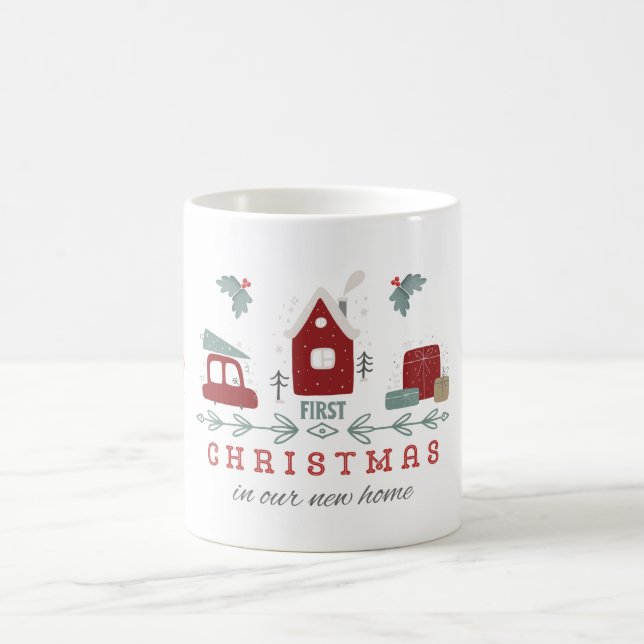 First Christmas in Our New Home Keepsake Family Coffee Mug (Center)