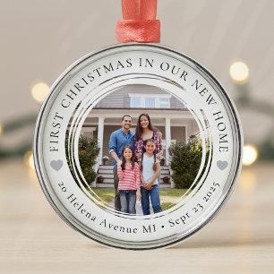 First Christmas in Our New Home Metal Ornament