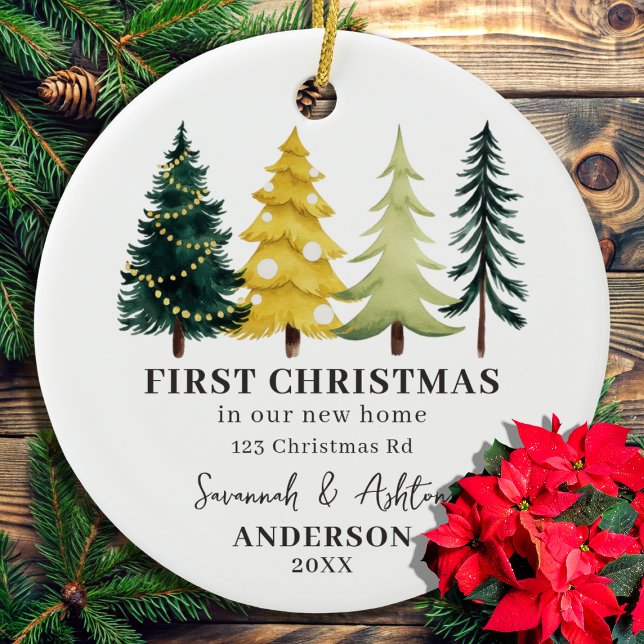 First Christmas in our new home New home owners Ceramic Ornament (Creator Uploaded)