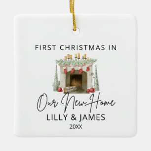 First Christmas in our New Home Owner Family Ceramic Ornament
