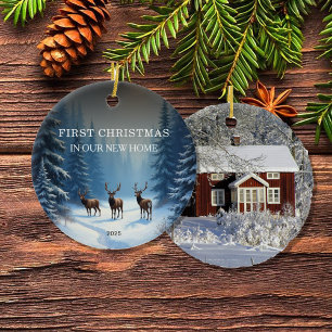 First Christmas in our new Home photo Ceramic Ornament