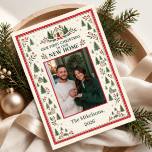 First Christmas in Our New Home Photo Holiday Card