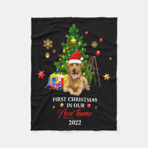 First Christmas In Our New Home Xmas Gift For Labr Fleece Blanket