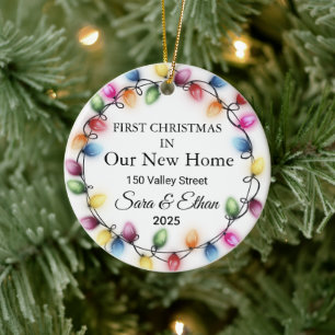  First Christmas in Our New House Christmas,New  Ceramic Ornament