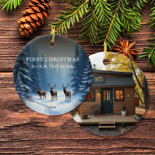 First Christmas in our Tiny Home photo Ceramic Ornament
