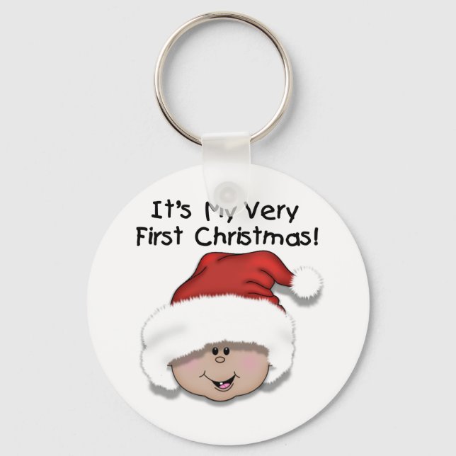 First Christmas Latino Baby Tshirts and Gifts Keychain (Front)
