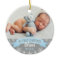 First Christmas Light Blue Baby Boy Photo