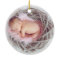 First Christmas Light Pink Baby Girl Photo