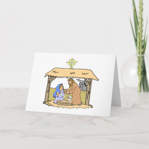 First Christmas Manger Scene Holiday Cards