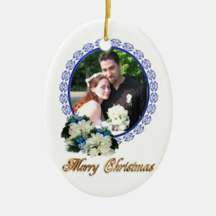 First Christmas Married Ceramic Ornament