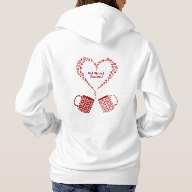 First Christmas Married Mugs Personalized Hoodie (Back)