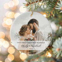 First Christmas Married Newlywed Photo