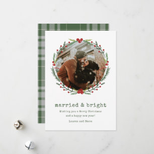 First Christmas Married Photo Holiday Card