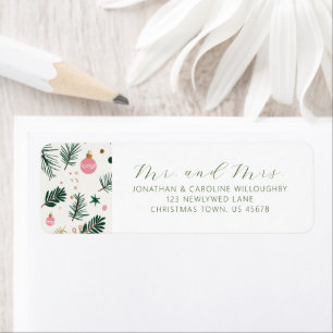 First Christmas Married Whimsical Return Address