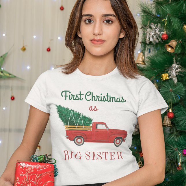 First Christmas Matching Family Holiday Big Sister T-Shirt (First Christmas Matching Family Holiday Big Sister T-Shirt)