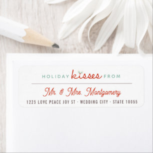 First Christmas Mr. & Mrs. Holiday Address Labels