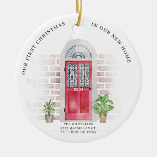 First Christmas New Home Plants Chic Ceramic Ornament