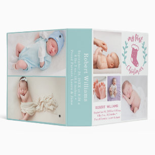 first christmas newborn photo birth announcement binder